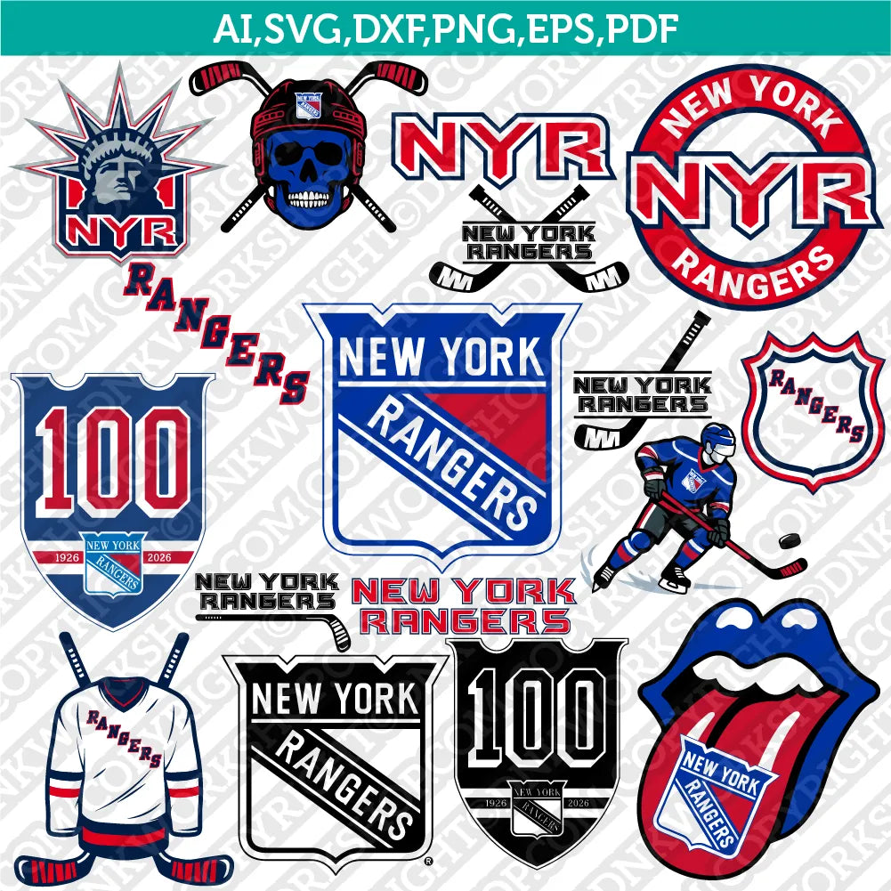 New York Rangers Logo SVG PNG | NHL Vector Cricut Silhouette – DNKWorkshop