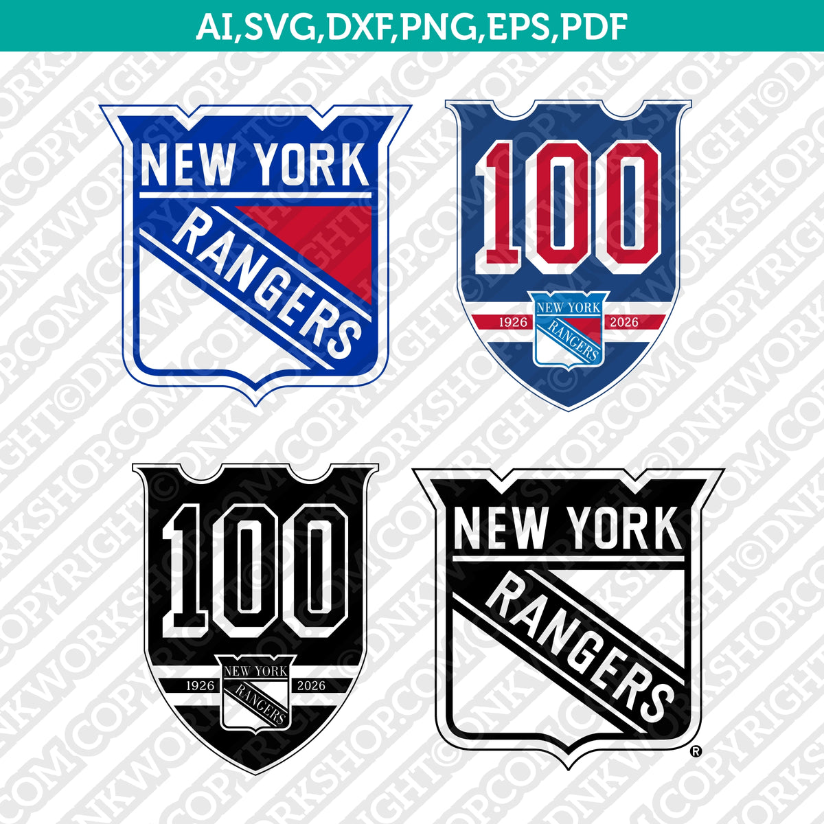 New York Rangers Logo SVG PNG | NHL Vector Cricut Silhouette – DNKWorkshop