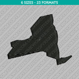 New York State Map Embroidery Design - 6 Sizes - INSTANT DOWNLOAD
