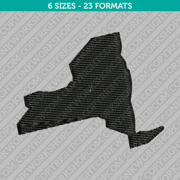 New York State Map Embroidery Design - 6 Sizes - INSTANT DOWNLOAD
