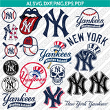 New York Yankees SVG Bundle – MLB Baseball Logo Vector Cricut