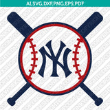 New York Yankees SVG Bundle – MLB Baseball Logo Vector Cricut