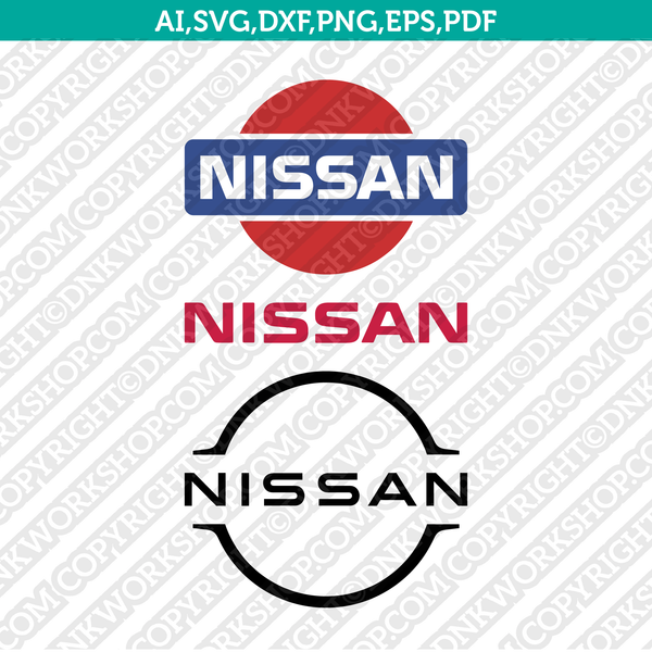 Nissan Logo SVG Silhouette Cameo Cricut Cut File Vector Png Eps Dxf