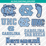 North Carolina Tar Heels SVG Bundle – NCAA College Logo Vector Files for Cricut