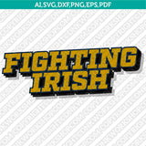 Notre Dame Fighting Irish Logo SVG Bundle | NCAA College Vector Cricut