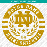 Notre Dame Fighting Irish Logo SVG Bundle | NCAA College Vector Cricut