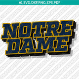 Notre Dame Fighting Irish Logo SVG Bundle | NCAA College Vector Cricut