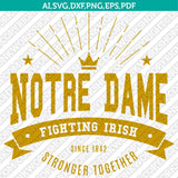 Notre Dame Fighting Irish Logo SVG Bundle | NCAA College Vector Cricut