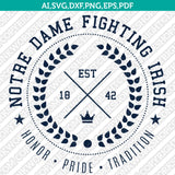 Notre Dame Fighting Irish Logo SVG Bundle | NCAA College Vector Cricut