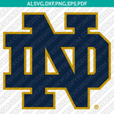 Notre Dame Fighting Irish Logo SVG Bundle | NCAA College Vector Cricut
