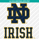 Notre Dame Fighting Irish Logo SVG Bundle | NCAA College Vector Cricut