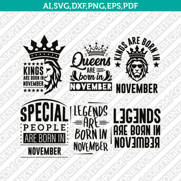 November birthday SVG cut file design