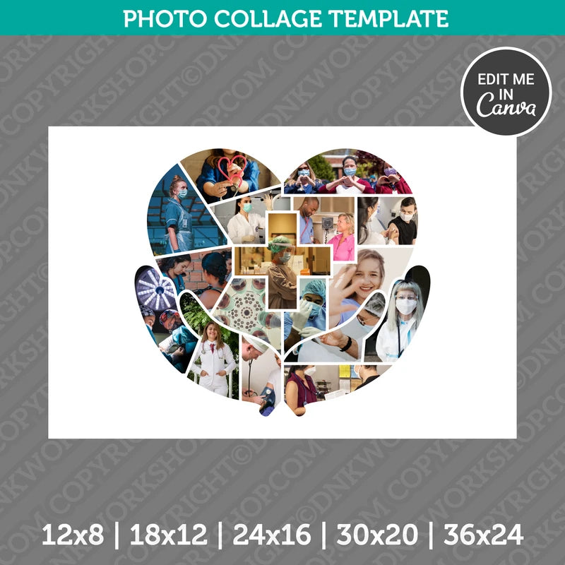 Nurse Medical Health Care Photo Collage Template Canva PDF – DNKWorkshop