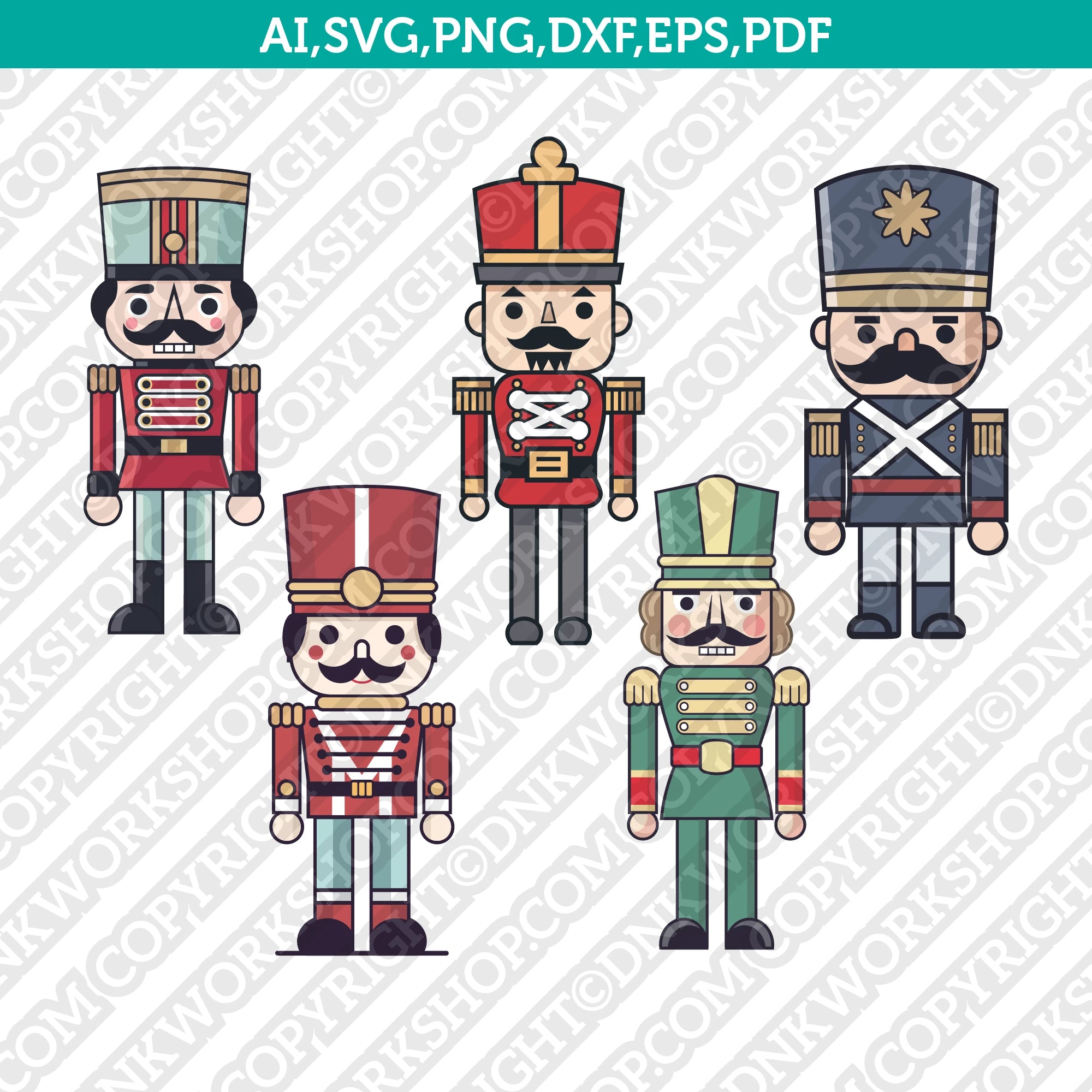 Nutcracker SVG Cut File Cricut Clipart Dxf Eps Png Silhouette Cameo –  DNKWorkshop, image size:2000x2000