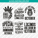 October Birthday SVG Cut File Clipart Cricut Png