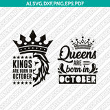 October Birthday SVG Cut File Clipart Cricut Png