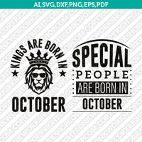 October Birthday SVG Cut File Clipart Cricut Png