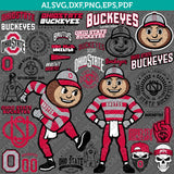 Ohio State Buckeyes Logo SVG Bundle | NCAA College Vector Cricut