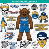 Oklahoma City Thunder Logo SVG | NBA Basketball Vector Cricut Silhouette