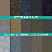 Grey Old Vintage Digital Paper Watercolor Textured 12x12 300 dpi