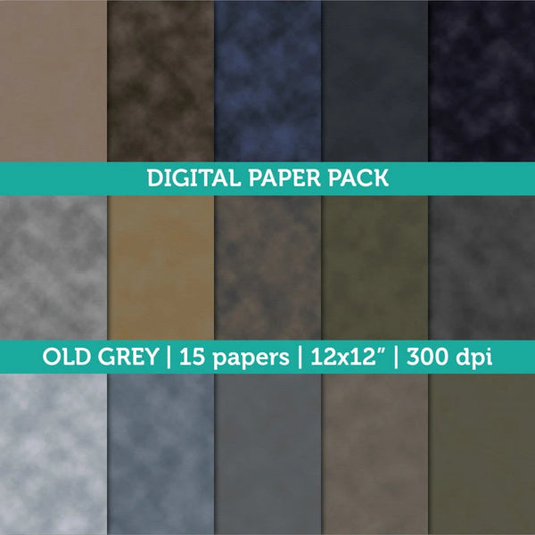Grey Old Vintage Digital Paper Watercolor Textured 12x12 300 dpi
