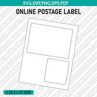 Online Postage Label Template SVG Vector Cricut Cut File Clipart Png Eps Dxf