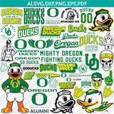Oregon Ducks Logo SVG Bundle | NCAA College Vector Cricut