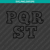 Outline Number Alphabet SVG Vector PNG Silhouette Cricut