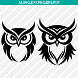 Owl SVG Mascot Cut File Cricut Clipart Silhouette Png