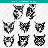 Owl SVG Mascot Cut File Cricut Clipart Silhouette Png
