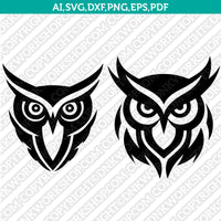 Owl SVG Mascot Cut File Cricut Clipart Silhouette Png