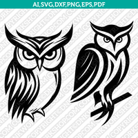 Owl SVG Mascot Cut File Cricut Clipart Silhouette Png