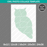 Owl Photo Collage Template Canva PDF