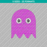 Pac-man Ghost Embroidery Design - 5 Sizes - INSTANT DOWNLOAD