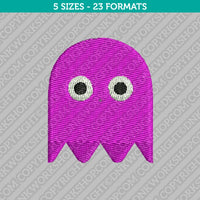 Pac-man Ghost Embroidery Design - 5 Sizes - INSTANT DOWNLOAD