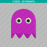 Pac-man Ghost Embroidery Design - 5 Sizes - INSTANT DOWNLOAD