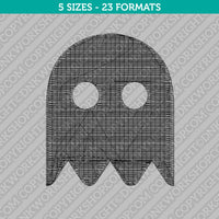 Pacman Ghost Black Embroidery Design - 5 Sizes - INSTANT DOWNLOAD