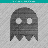 Pacman Ghost Black Embroidery Design - 5 Sizes - INSTANT DOWNLOAD