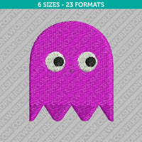 Pacman Ghost Embroidery Design - 6 Sizes - INSTANT DOWNLOAD