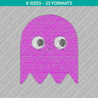 Pacman Ghost Embroidery Design - 6 Sizes - INSTANT DOWNLOAD