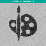 Paint Painter Painting Palette Black Embroidery Design - 5 Sizes - INSTANT DOWNLOAD