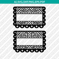 Papel Picado Digital SVG Birthday Decoration Disney Coco Banner Mexican Fiesta Bunting Vector Cricut Laser CutFile Clipart Png Eps Dxf