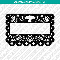 Papel Picado Digital SVG Birthday Decoration Disney Coco Banner Mexican Fiesta Bunting Vector Cricut Laser CutFile Clipart Png Eps Dxf