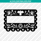Papel Picado Digital SVG Birthday Decoration Disney Coco Banner Mexican Fiesta Bunting Vector Cricut Laser CutFile Clipart Png Eps Dxf