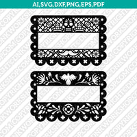 Papel Picado Digital SVG Birthday Decoration Disney Coco Banner Mexican Fiesta Bunting Vector Cricut Laser CutFile Clipart Png Eps Dxf