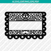 Papel Picado Digital SVG Birthday Decoration Disney Coco Banner Mexican Fiesta Bunting Vector Cricut Laser CutFile Clipart Png Eps Dxf
