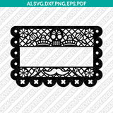 Papel Picado Digital SVG Birthday Decoration Disney Coco Banner Mexican Fiesta Bunting Vector Cricut Laser CutFile Clipart Png Eps Dxf