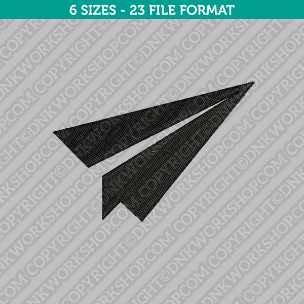 Paper Airplane Embroidery Design - 6 Sizes - INSTANT DOWNLOAD