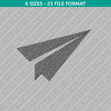 Paper Airplane Embroidery Design - 6 Sizes - INSTANT DOWNLOAD