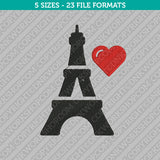 Paris Eiffel Tower Embroidery Design - 5 Sizes - INSTANT DOWNLOAD